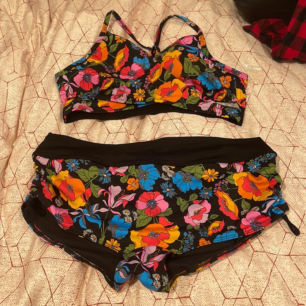 VS floral print “PINK” 2 piece